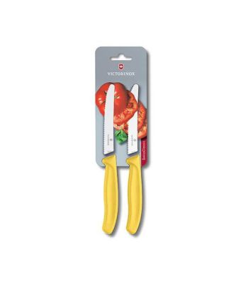 Victorinox Swiss Classic 2 x 11cm Tomato/Utility Knife Set Yellow (67836L118B)